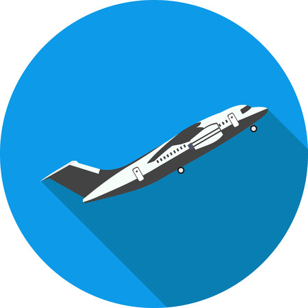 flat icon plane takes off in vector format eps10のイラスト素材