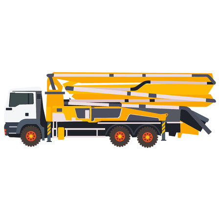 flat illustration of concrete pump in vector format eps10のイラスト素材