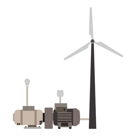 wind turbine working principle diagram in vector format eps10のイラスト素材