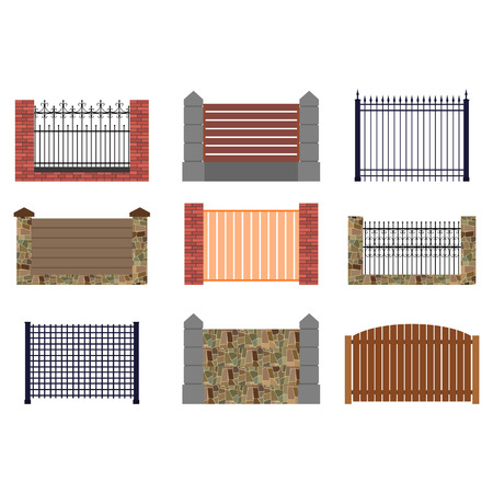 set of flat fences for infographics in vector format eps10のイラスト素材