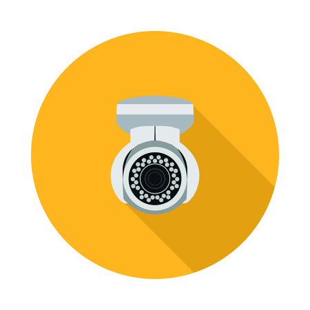 flat icon video surveillance in vector formatのイラスト素材