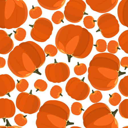 flat seamless pattern pumpkinのイラスト素材