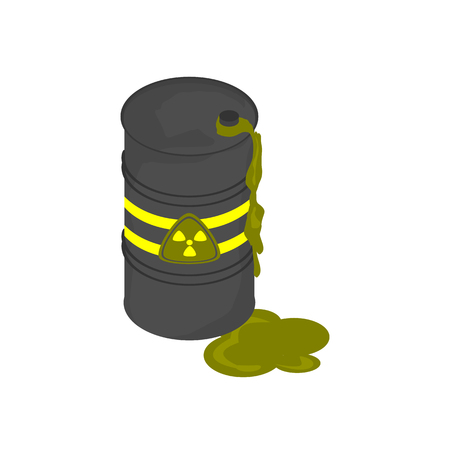 flat barrel with chemicalsのイラスト素材