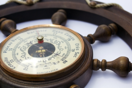 Barometer Close Up Very Dry  in French の写真素材