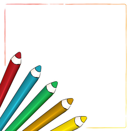 Coloured pencilsのイラスト素材