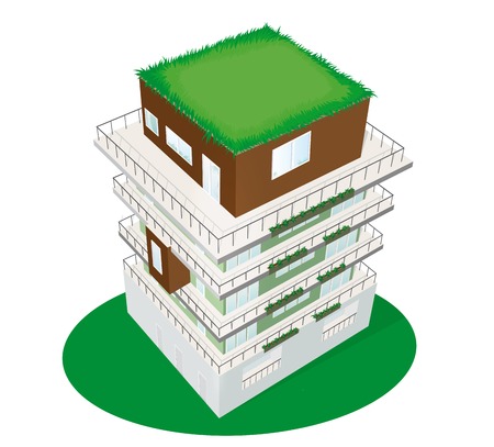 Top view of a buildingのイラスト素材