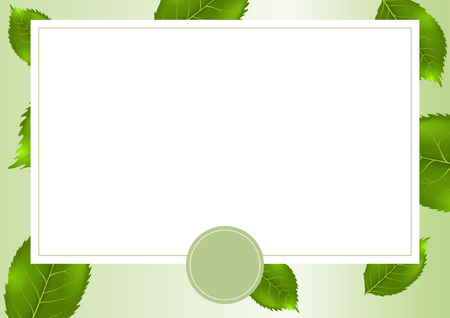 Green business card with summer backgroundのイラスト素材