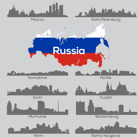 Russia cities skylinesのイラスト素材