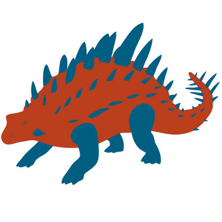 Vector dinosaur Kentosaurus stands on four legsのイラスト素材
