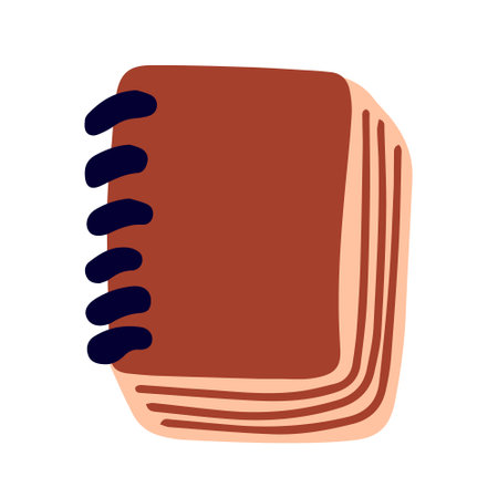 Doodle note book vector illustration. Hand drawn doodle notes clip artのイラスト素材