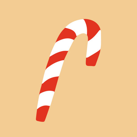 Christmas candy cane lollypop vector illustrationのイラスト素材