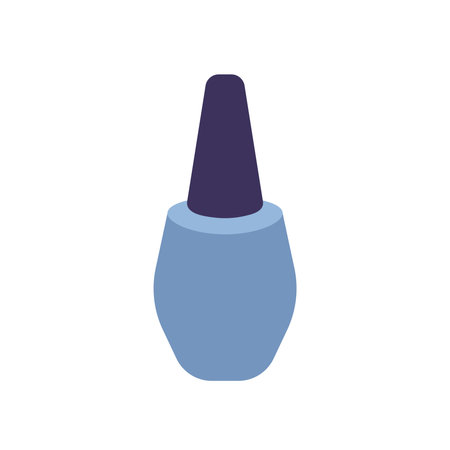 Vector gel polish glass bottle flat style illustration. Hand drawn glass bottle with nail gel polishのイラスト素材