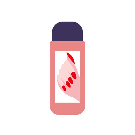 Vector gel polish remover tube flat illustrationのイラスト素材