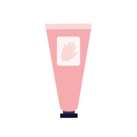 Vector tube with hand cream sketch. hand drawn cream flat style illustrationのイラスト素材