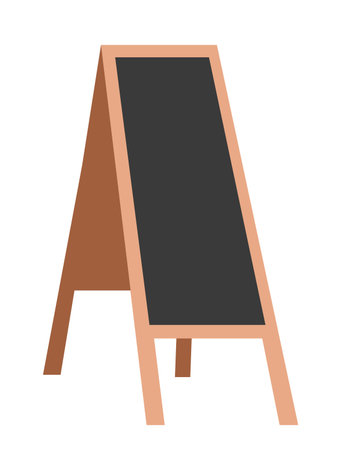 Vector street sandwich stand with chalkboard flat illustrationのイラスト素材