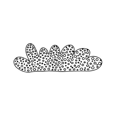 Cute doodle cloud with dots vector illustrationのイラスト素材