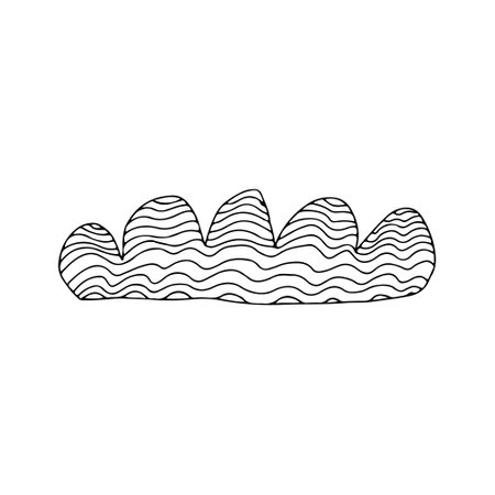 Vector ink cloud doodle illustrationのイラスト素材