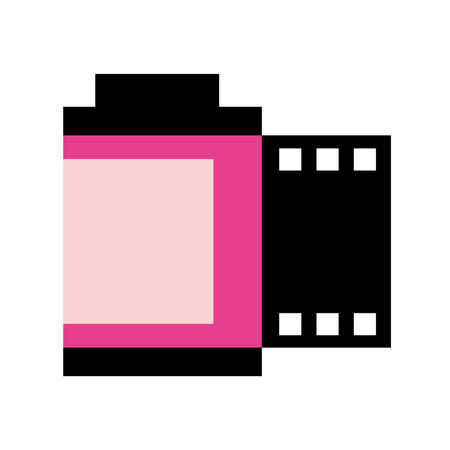 Camera roll film negative vector flat illustrationのイラスト素材