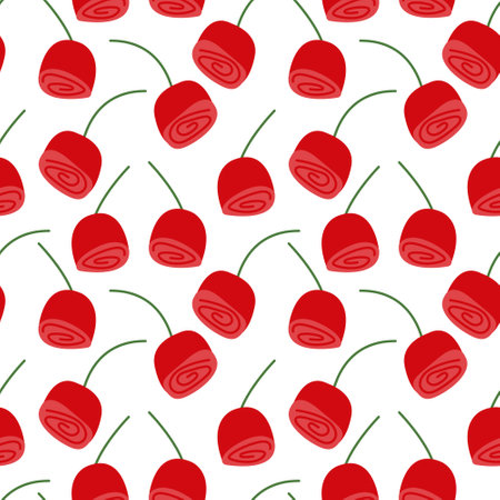 Floral red rose pattern. Hand drawn millefleurs seamless pattern with red roses. trend ditsy...
