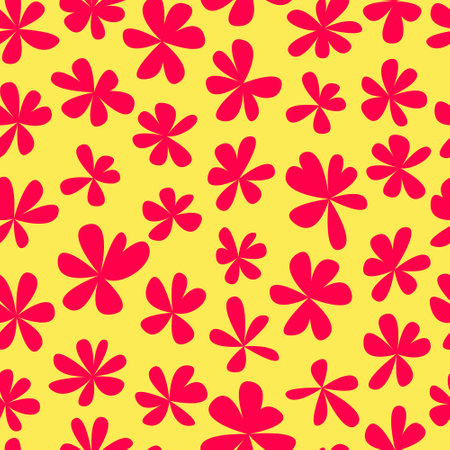 Trendy pink floral seamless pattern. Millefleurs pattern. cute small flowers backgroundのイラスト素材