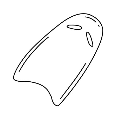 Vector board for swimming doodle sketchのイラスト素材