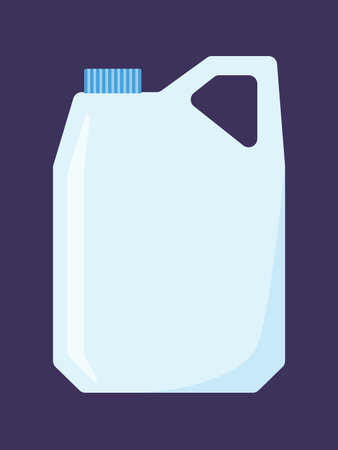 Plastic canister flat style vector illustrationのイラスト素材