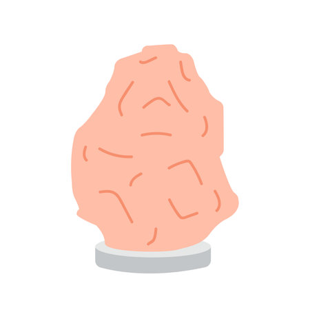 Himalayan salt lamp flat vector illustrationのイラスト素材