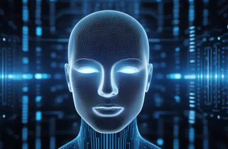 Artificial intelligence in humanoid head and digital brainの素材