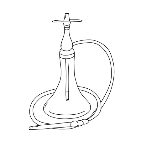 Hand drawn hookah vector sketchのイラスト素材