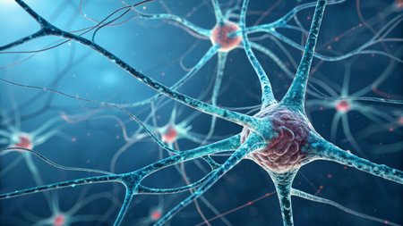 Neuroconnections background. The plexus of nerves and nerve endingsの素材