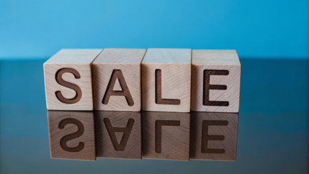 Sale on wooden cubesの素材