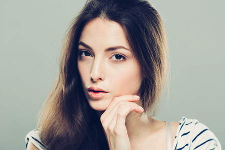 Beauty Woman face Portrait.の写真素材