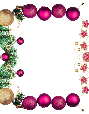 New Year Decoration isolated on white.の写真素材
