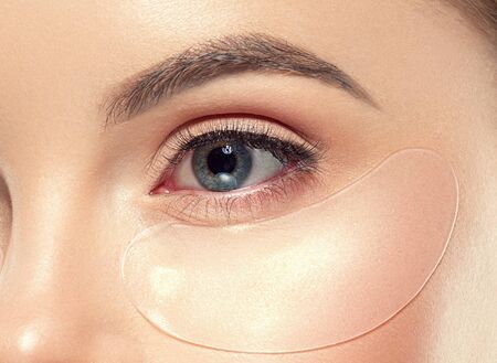 Eyes cosmetic mask healthy eye skin woman beauty. Studio shot.の写真素材
