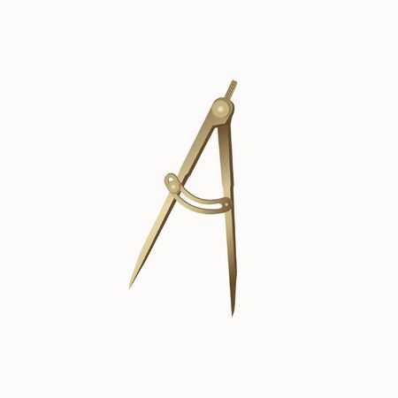 gold math compassのイラスト素材