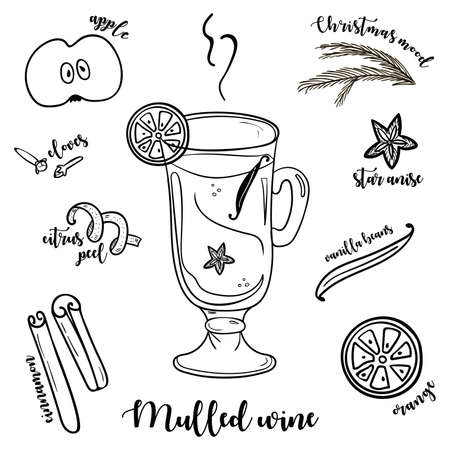 Mulled Wine Recipeのイラスト素材