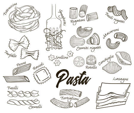 Pasta setのイラスト素材