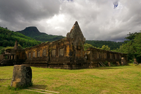 Ancient Hindu Temple in Laosの写真素材