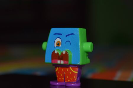 Toy With Black Blurred Backgroundの写真素材