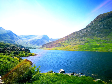 Beautiful Lake in Snowdonia, Wales, UK