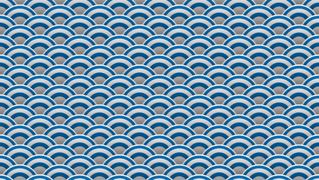 Japanese Wave Pattern Backgroundのイラスト素材