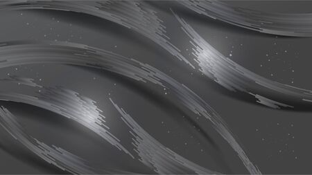 Abstract realistic tab of grey stripes with shadow on dark grey background. Size ratio 1920x1080 px. EPS10, vector and illustration.のイラスト素材