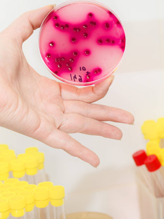 The real colonies of microorganisms are on Petri's cup.