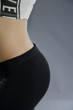 The figure of a woman who regularly engaged in fitness.の写真素材