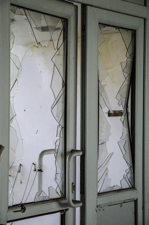 The war in Ukraine. Settlement Shyrokyne, Donetsk region. September 2018. Buildings destroyed as a...
