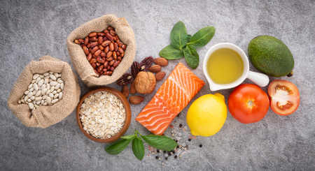 Selection of healthy food.の写真素材