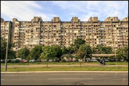 Huge block of flats in Belgradeのeditorial素材
