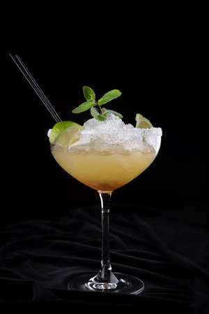 Cocktail Mrgarita, on a dark backgroundの写真素材