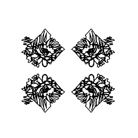 Flowers very detailed hand-drawn rose stalk with roses and leaves. a design element of a tattoo. A bouquet of concept art. Isolated vector illustration.のイラスト素材