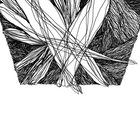 Pentagon. Abstract background with intersecting geometric shapes.の写真素材